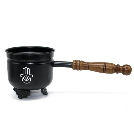 Hamsa Hand Smudge Pot with Handle