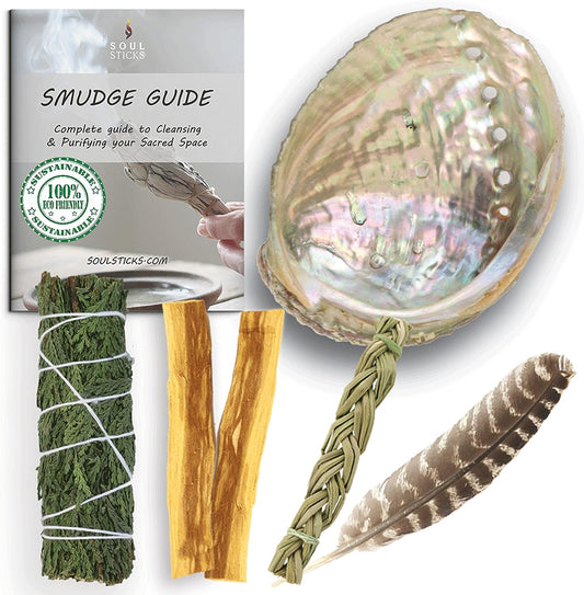 Beginners Cedar Sage Smudge Kit with Smudge Guide