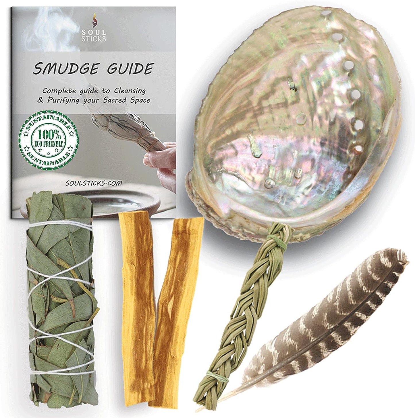 Beginners Eucalyptus Sage Smudge Kit with Smudge Guide