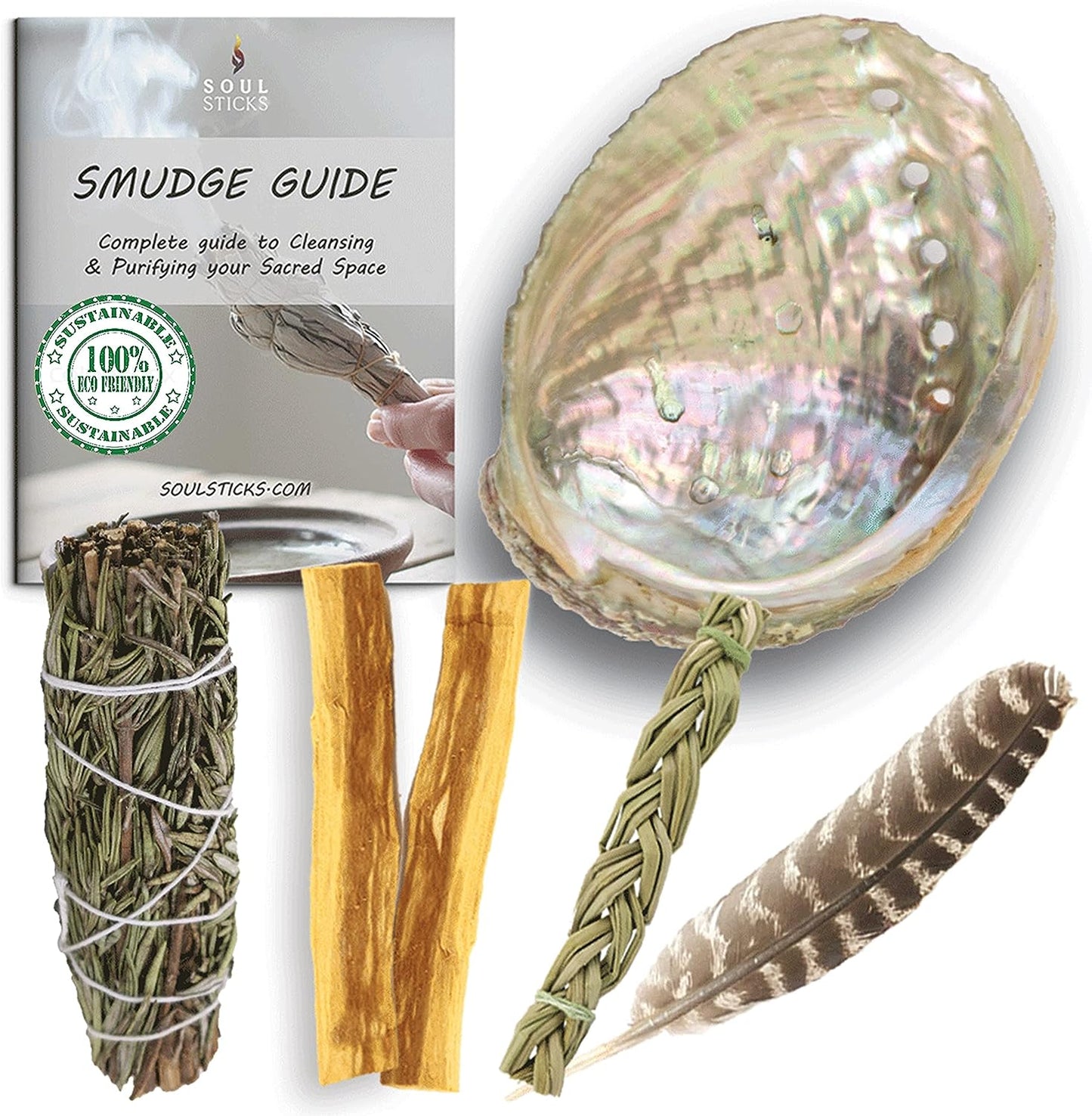 Beginners Rosemary Sage Smudge Kit with Smudge Guide