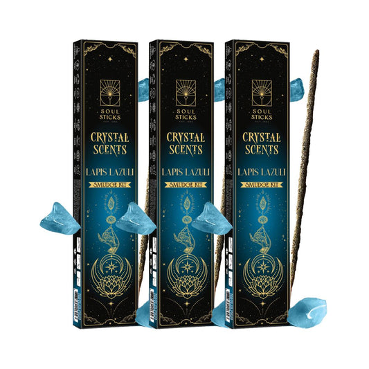 Soul Sticks, Lapis Lazuli Crystal Scents Smudge Kit (3 PK)