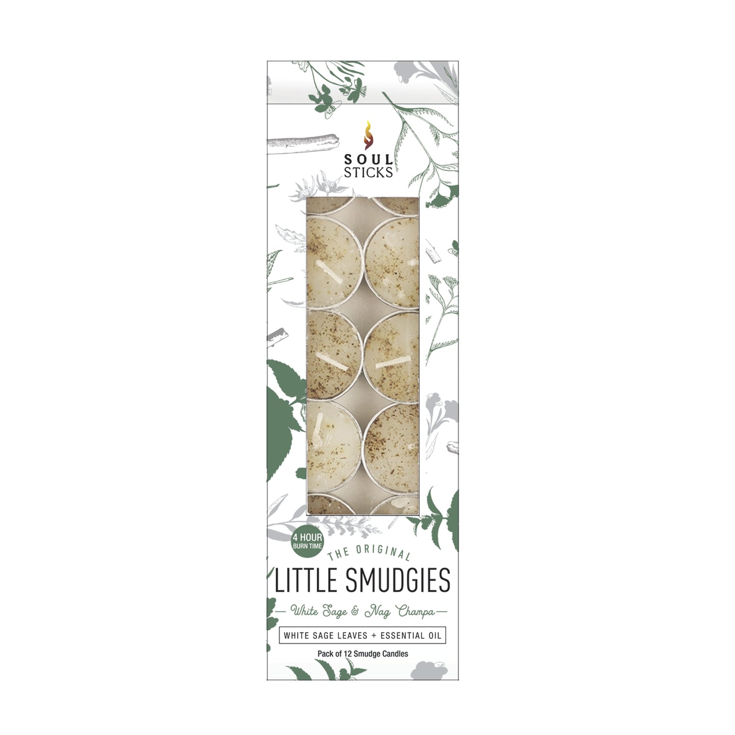 Soul Sticks, 'Little Smudgies' White Sage & Nag Champa Smudge Candles Pack