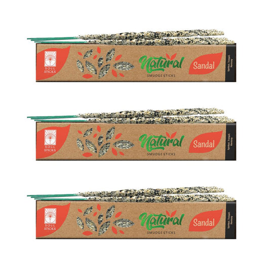 Soul Sticks, 15 G Sandal Natural Smudge Sticks (3 PK)