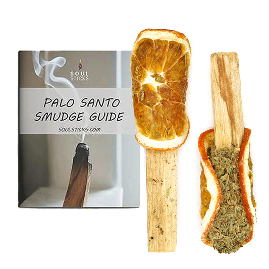 Cedar & Orange Palo Santo Pops Duo with Smudge Guide