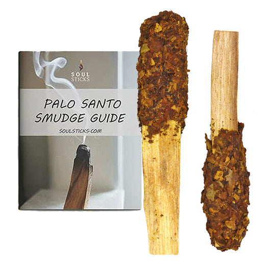 Dipped Amber Bloom Palo Santo Pops Duo with Smudge Guide