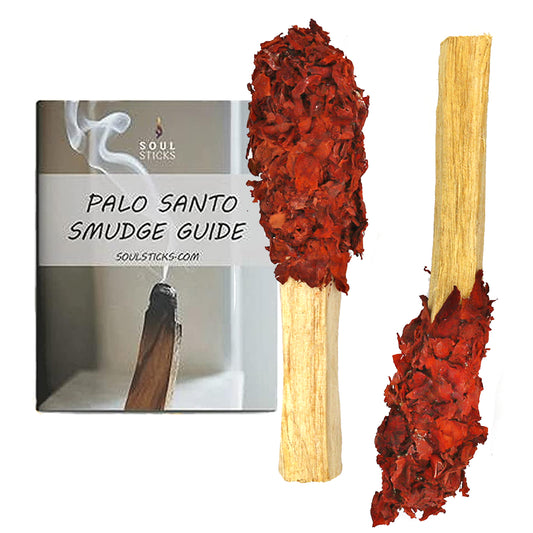 Dipped Sunburst Blossom Palo Santo Pops Duo with Smudge Guide