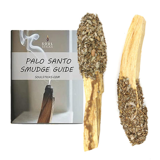 Dipped Royal Sage Palo Santo Pops Duo with Smudge Guide