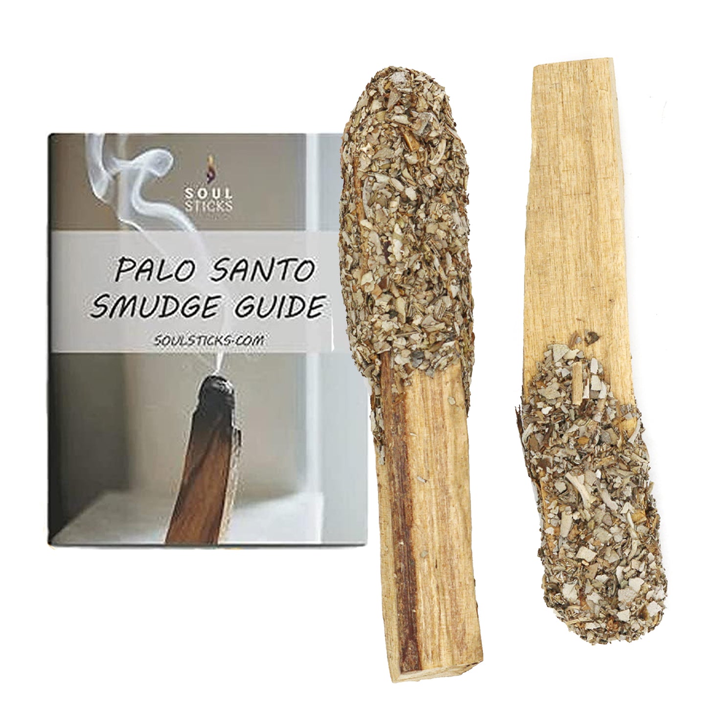 Dipped White Sage Palo Santo Pops Duo with Smudge Guide