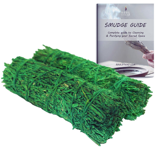 Patchouli Scented Sage Smudge Sticks Duo with Smudge Guide