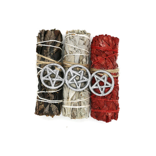 Pentacle Charm Sage Variety Pack with Smudge Guide (3 PK)