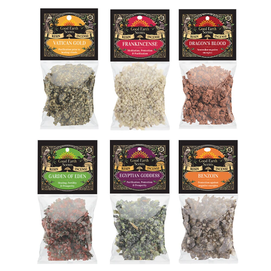 Natural Resin Incense Packs (1 OZ)