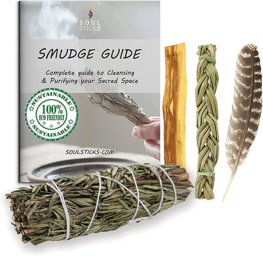 Rosemary Sage Smudge Kit with Smudge Guide