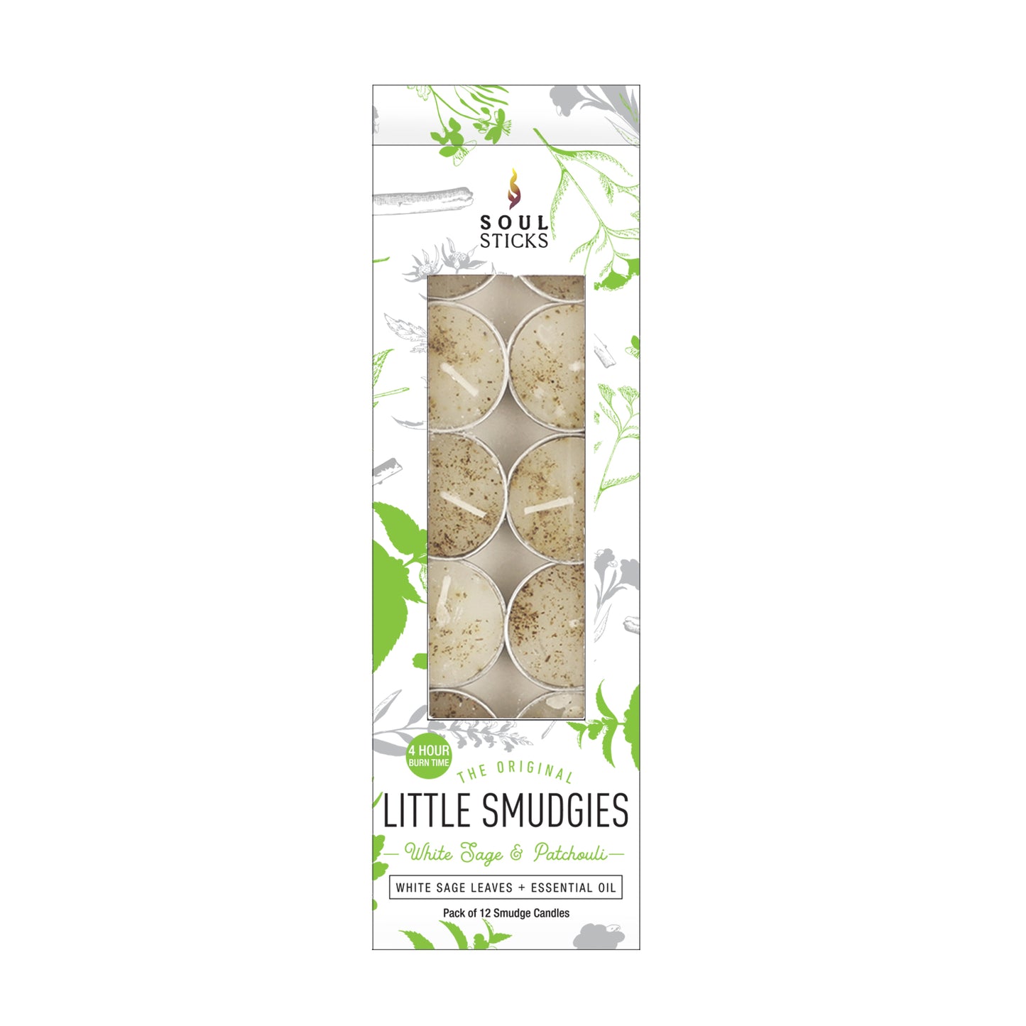 Soul Sticks, 'Little Smudgies' White Sage & Patchouli Smudge Candles Pack