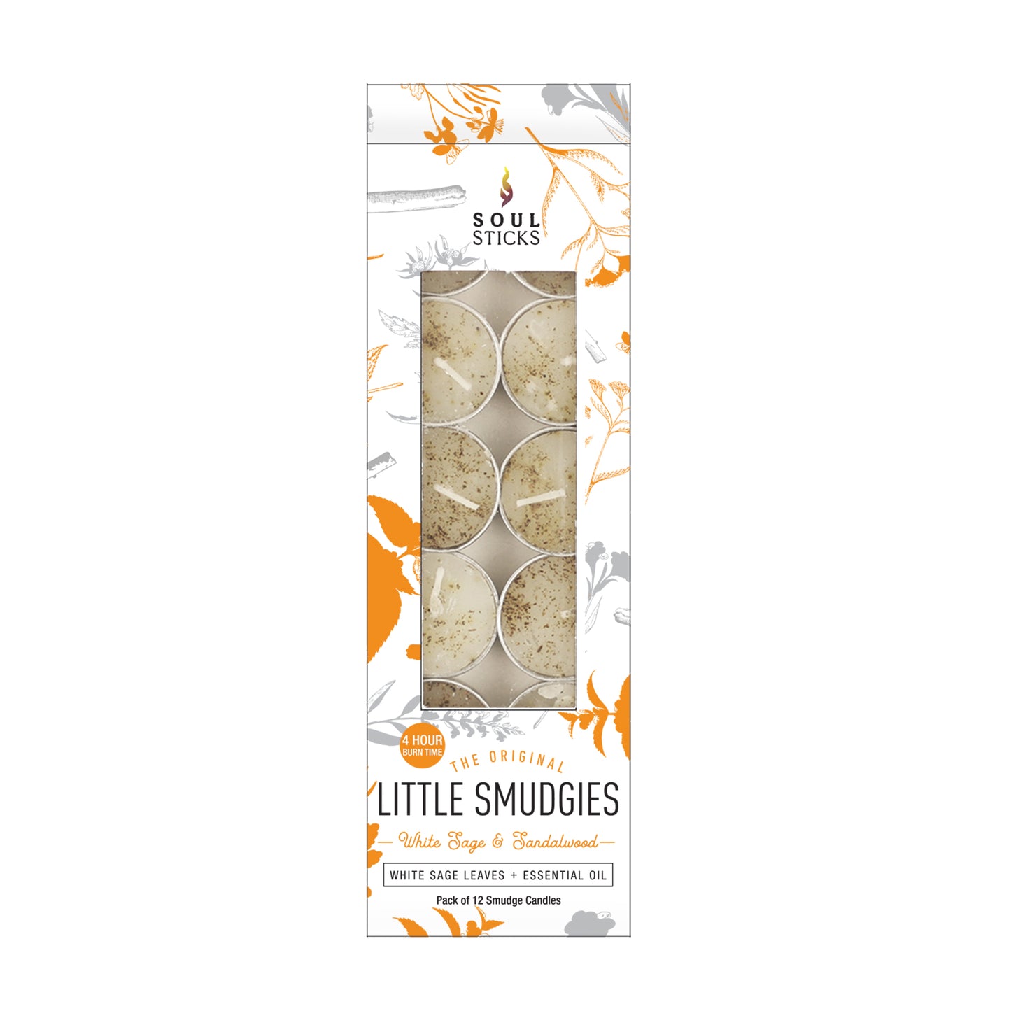 Soul Sticks, 'Little Smudgies' White Sage & Sandalwood Smudge Candles Pack