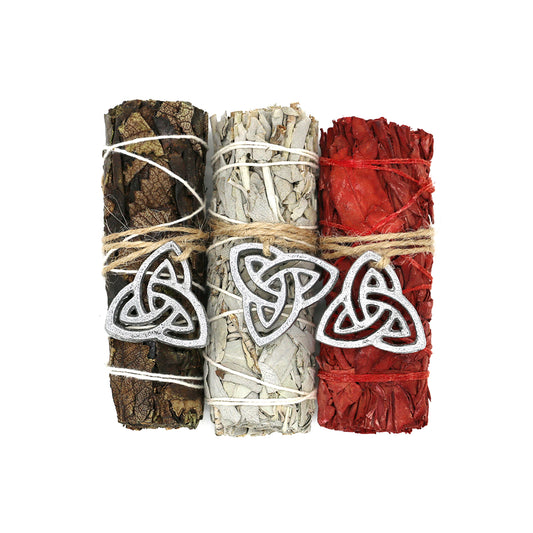 Triquetra Charm Sage Variety Pack with Smudge Guide (3 PK)