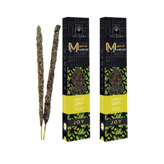 Magical Manifest: Joy, Lemongrass Artisanal Incense Sticks Duo Pack