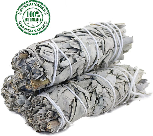 White Sage Smudge Sticks with Smudge Guide (3 PK)