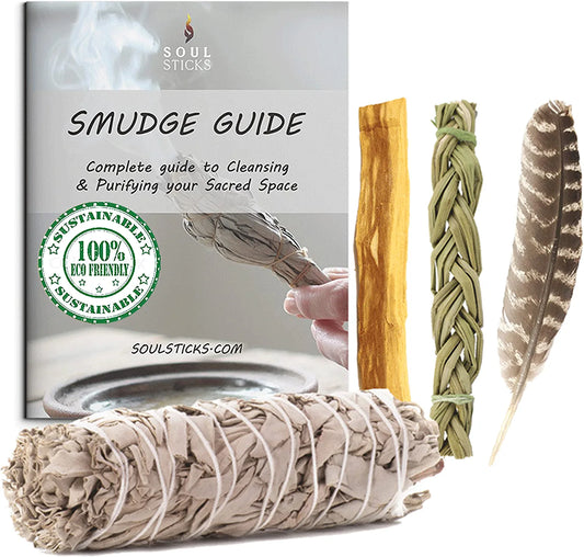 White Sage Smudge Kit with Smudge Guide