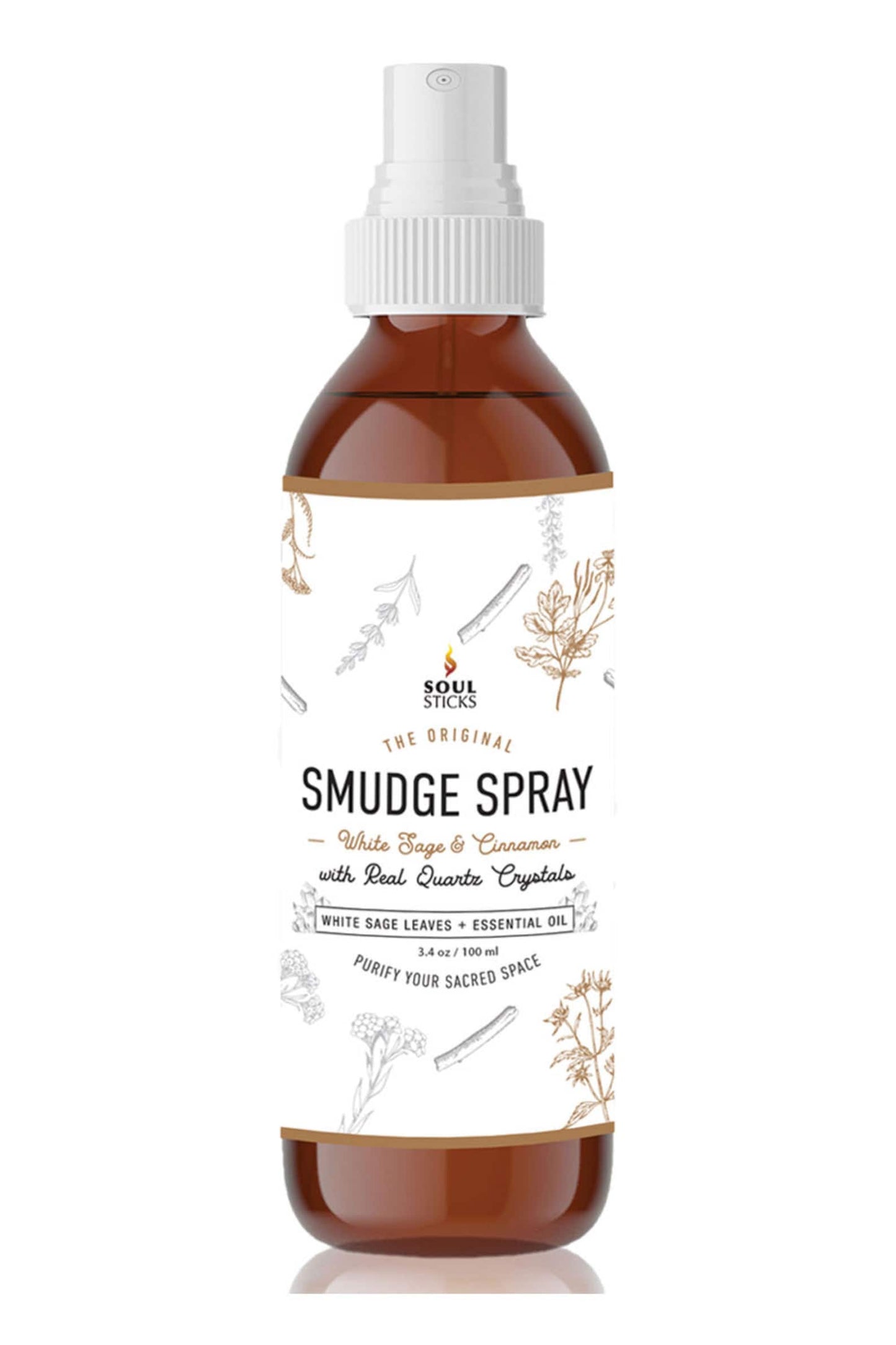 Soul Sticks, White Sage & Cinnamon Smudge Spray (3.5 OZ)