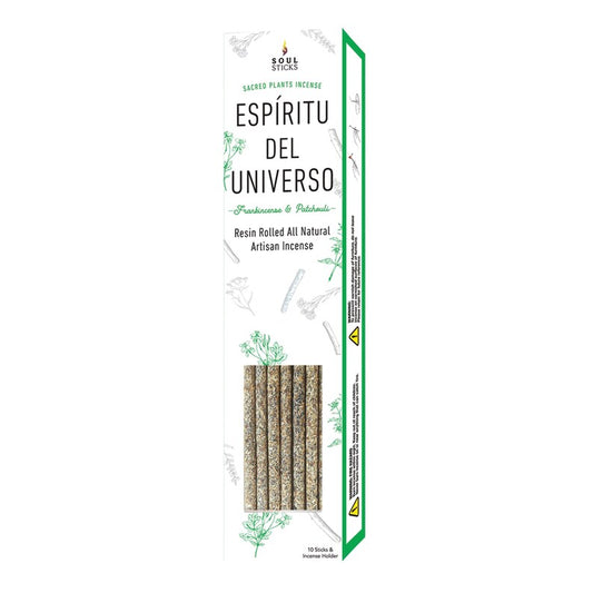 Espiritu del Universo, Frankincense & Patchouli Resin Rolled Incense Sticks