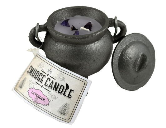 Scented Cast Iron Cauldron Smudge Candle (4")