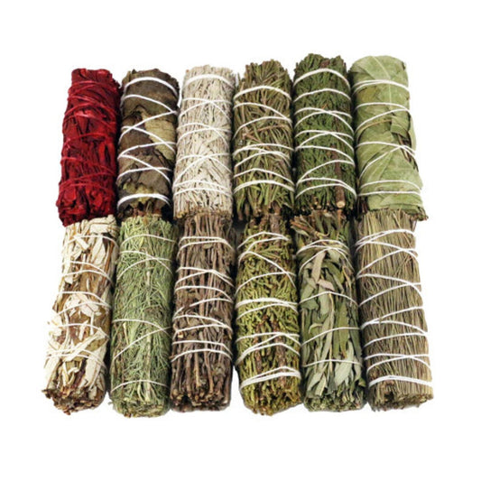 Variety Sage Smudge Sticks Set with Smudge Guide (12 PK)