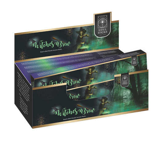 Soul Sticks, 15 G Witches Brew Natural Masala Incense Sticks (12 PK BOX)