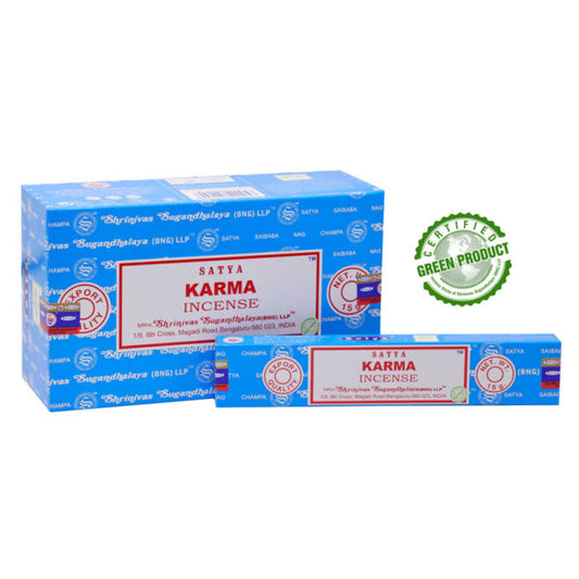 Satya, 15 G Karma Incense Sticks (12 PK BOX)