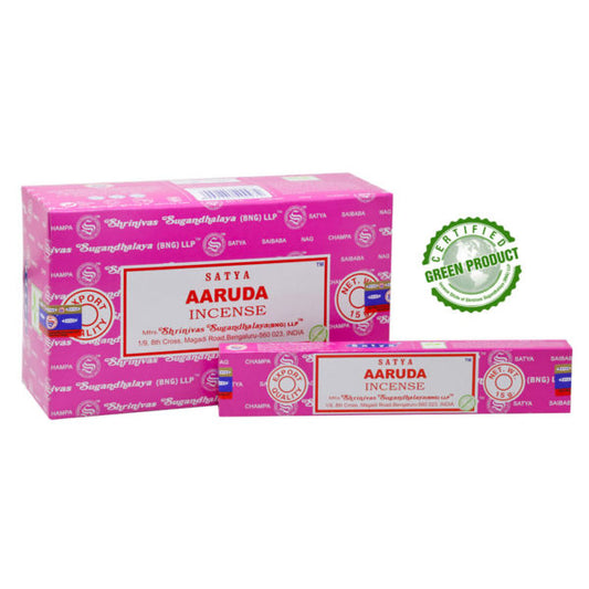 Satya, 15 G Arruda Incense Sticks (12 PK BOX)