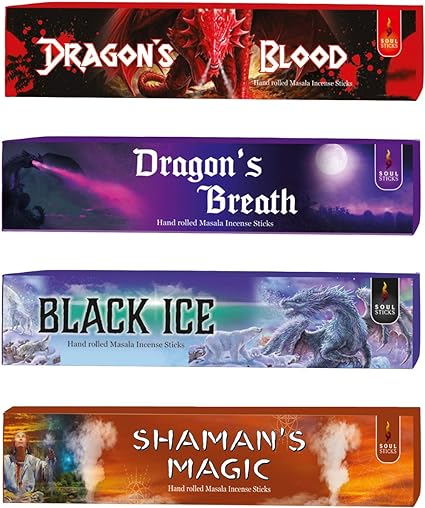 Soul Sticks, Dragon Series Variety Natural Masala Incense Sticks (4 PK)