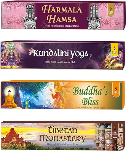 Soul Sticks, Eastern Vibes Variety Natural Masala Incense Sticks (4 PK)