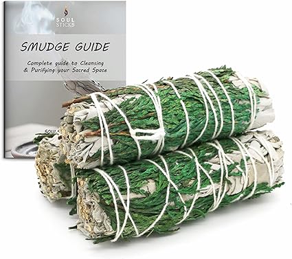 Holly Floral Sage Smudge Sticks with Smudge Guide (3 PK)