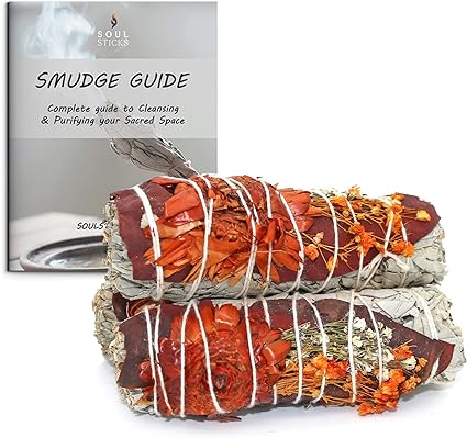 Keepsake Floral Sage Smudge Sticks with Smudge Guide (3 PK)