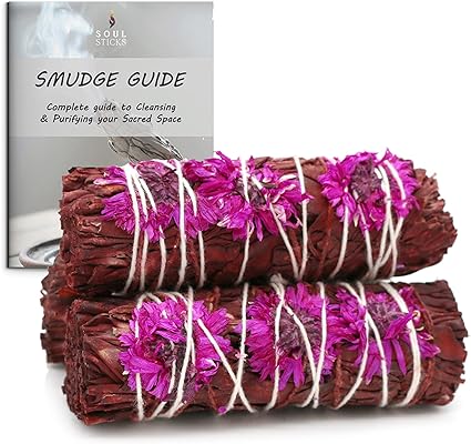 Love Floral Sage Smudge Sticks with Smudge Guide (3 PK)