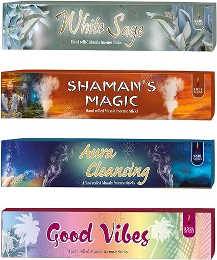 Soul Sticks, Cleansing Variety Natural Masala Incense Sticks (4 PK)