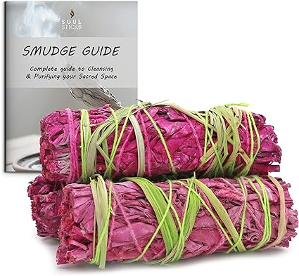 Precious Garden Floral Sage Smudge Sticks with Smudge Guide (3 PK)