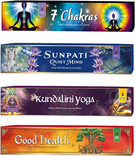 Soul Sticks, Body & Soul Variety Natural Masala Incense Sticks (4 PK)