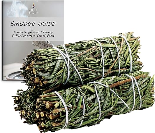 Rosemary Sage Smudge Sticks with Smudge Guide (3 PK)