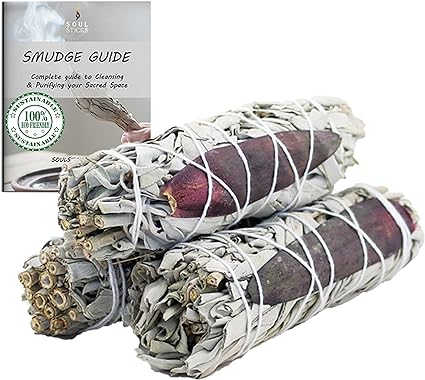 Dream Floral Sage Smudge Sticks with Smudge Guide (3 PK)