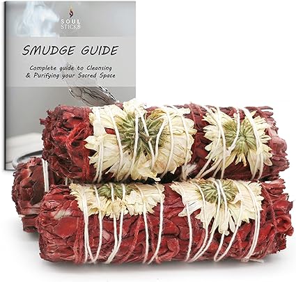 Divine Floral Sage Smudge Sticks with Smudge Guide (3 PK)