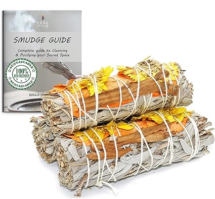 Indian Summer Floral Sage Smudge Sticks with Smudge Guide (3 PK)