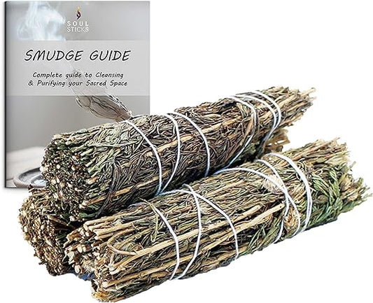 Desert Sage Smudge Sticks with Smudge Guide (3 PK)